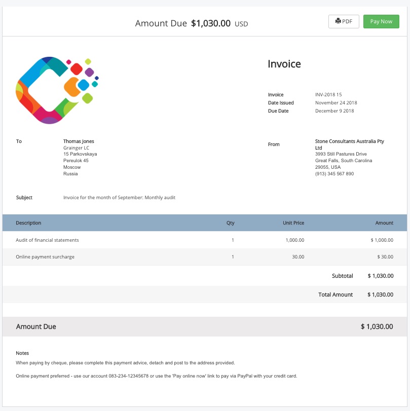 xero invoicing fees