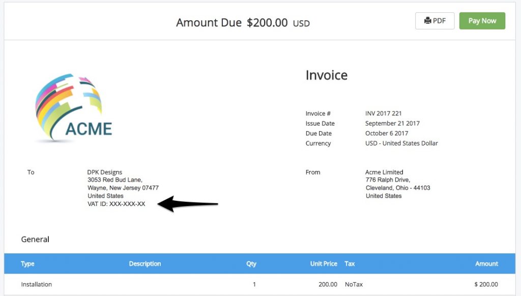 How Can I Add The Client Tax Number To My Invoices Avaza Support