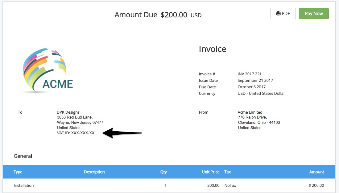 How Can I Add The Client Tax Number To My Invoices Avaza Support