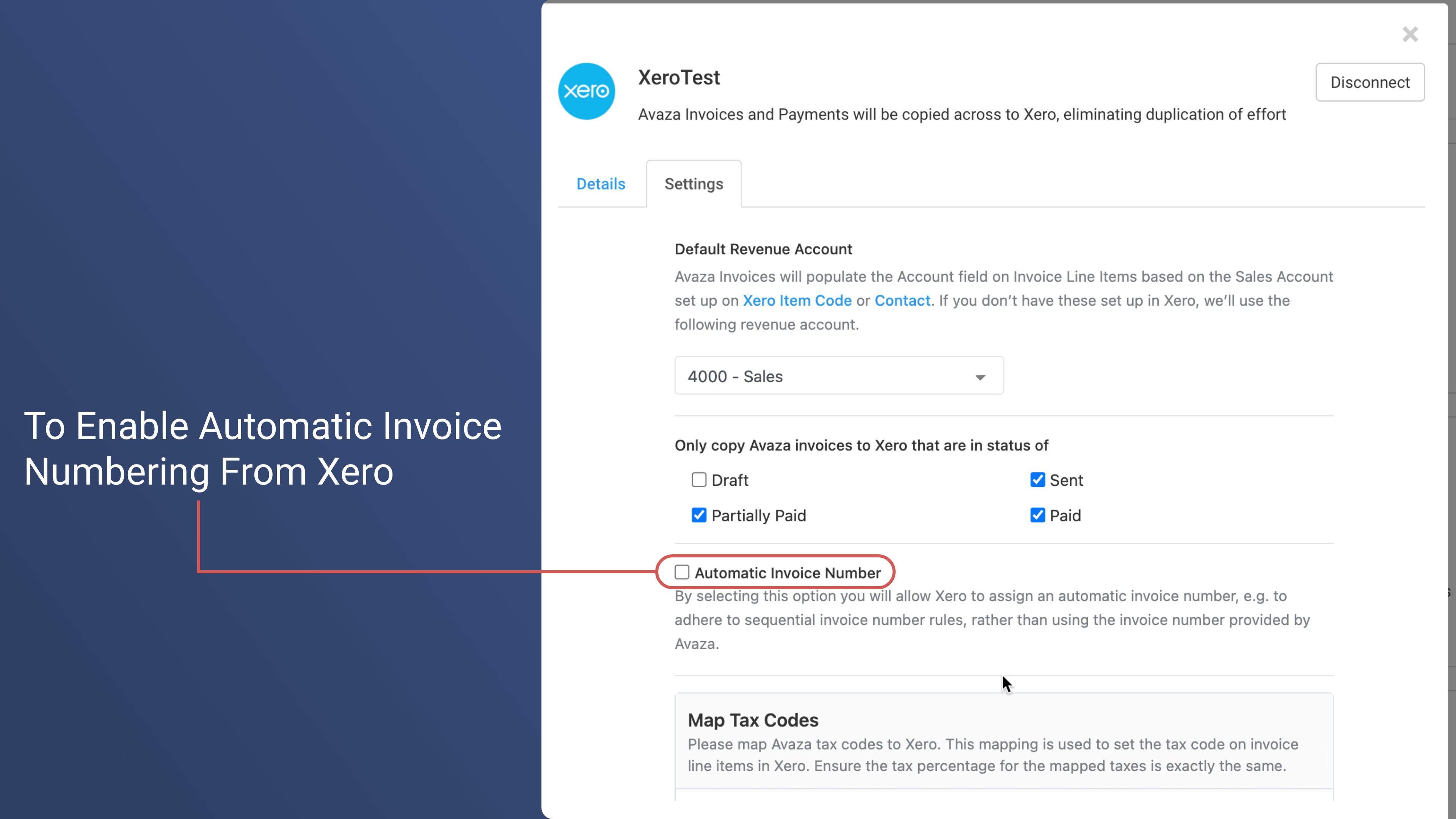Simple Invoice Xero Connect