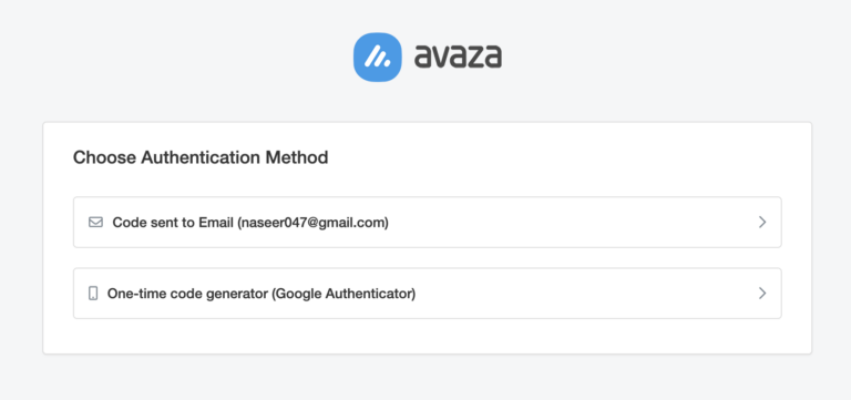 Avaza Multi factor Authentication Avaza Support